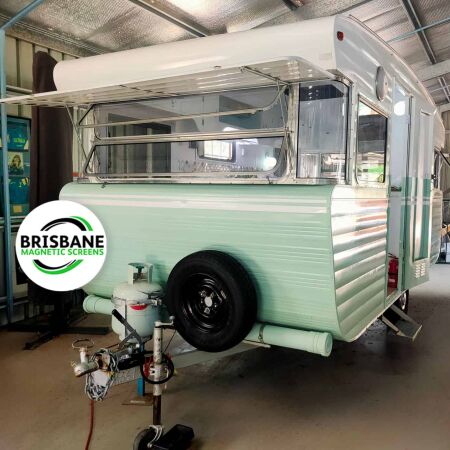 Magnetic Insect Screens for the Dotti the Caravan installed by Brisbane Magnetic Screens