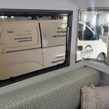 Magnetic Insect Screens for Dotti the Caravan installed by Brisbane Magnetic Screens